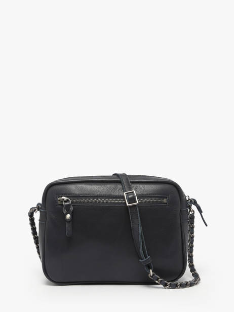 Cross Body Tas Vintage Leder Mila louise Blauw vintage 3327CL ander zicht 3